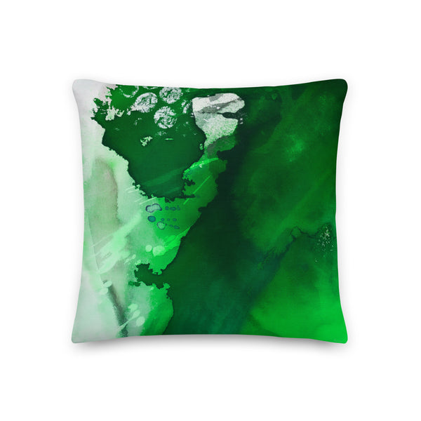 Premium Pillow "Emerald & Gray"