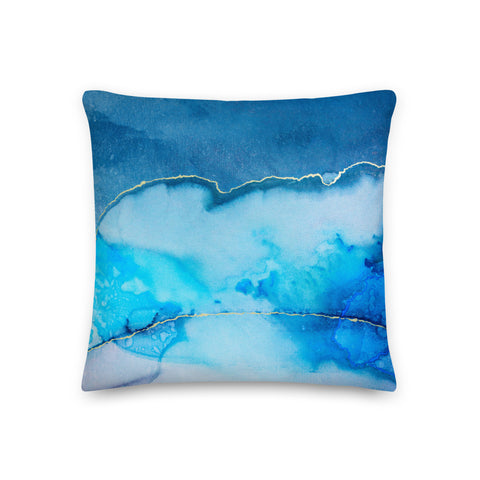 Premium Pillow "Beautiful Marble - blue"