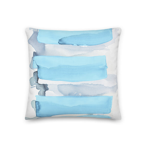 Premium Pillow "Sea Glass - 1 Serene Blue"