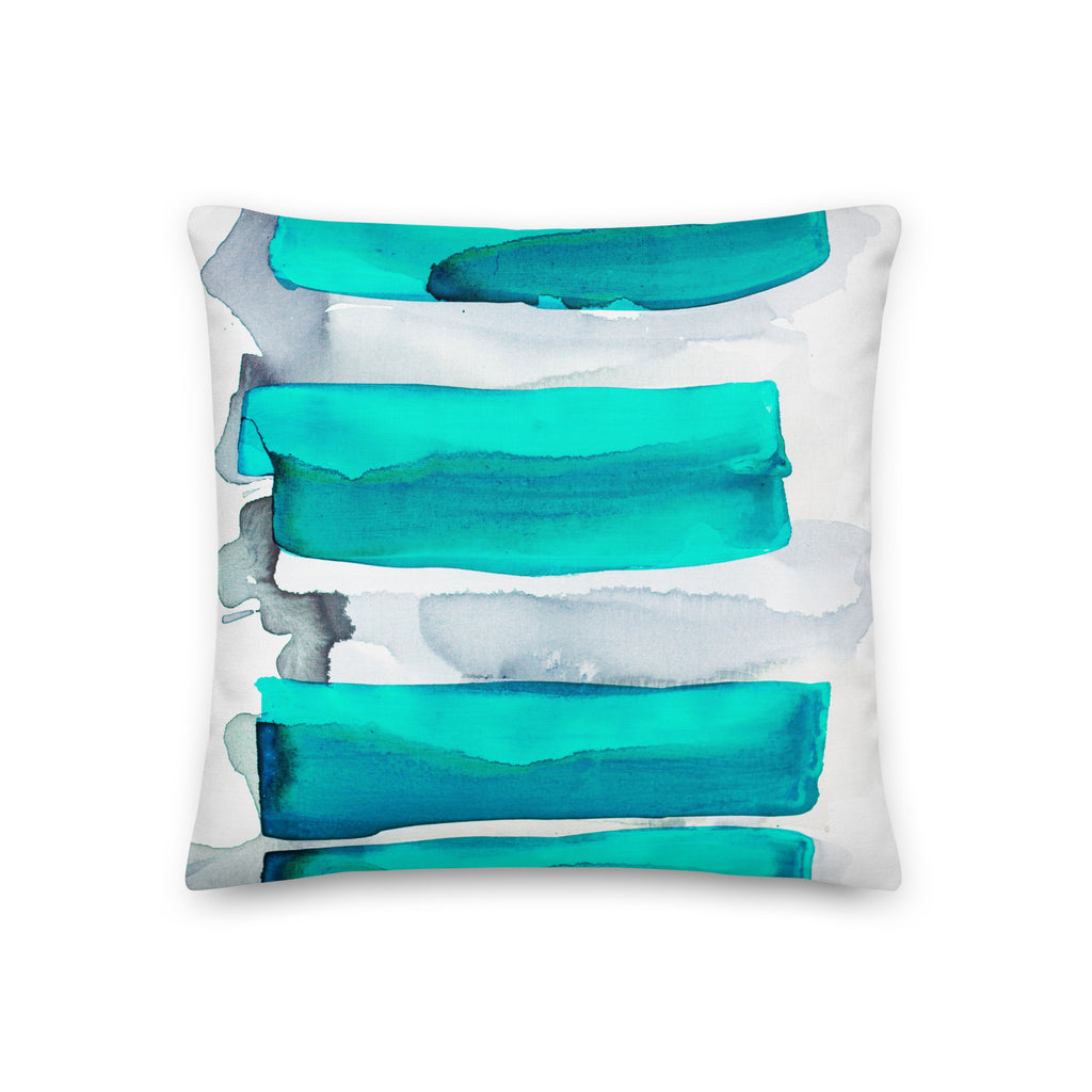 Premium Pillow "Sea Glass - 1 light aqua"