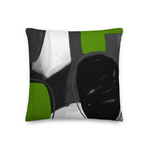 Premium Pillow "Lime & Gray"