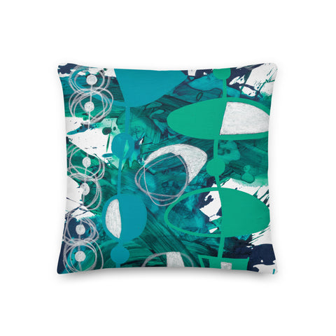 Premium Pillow "Aquamarine & Teal 3"
