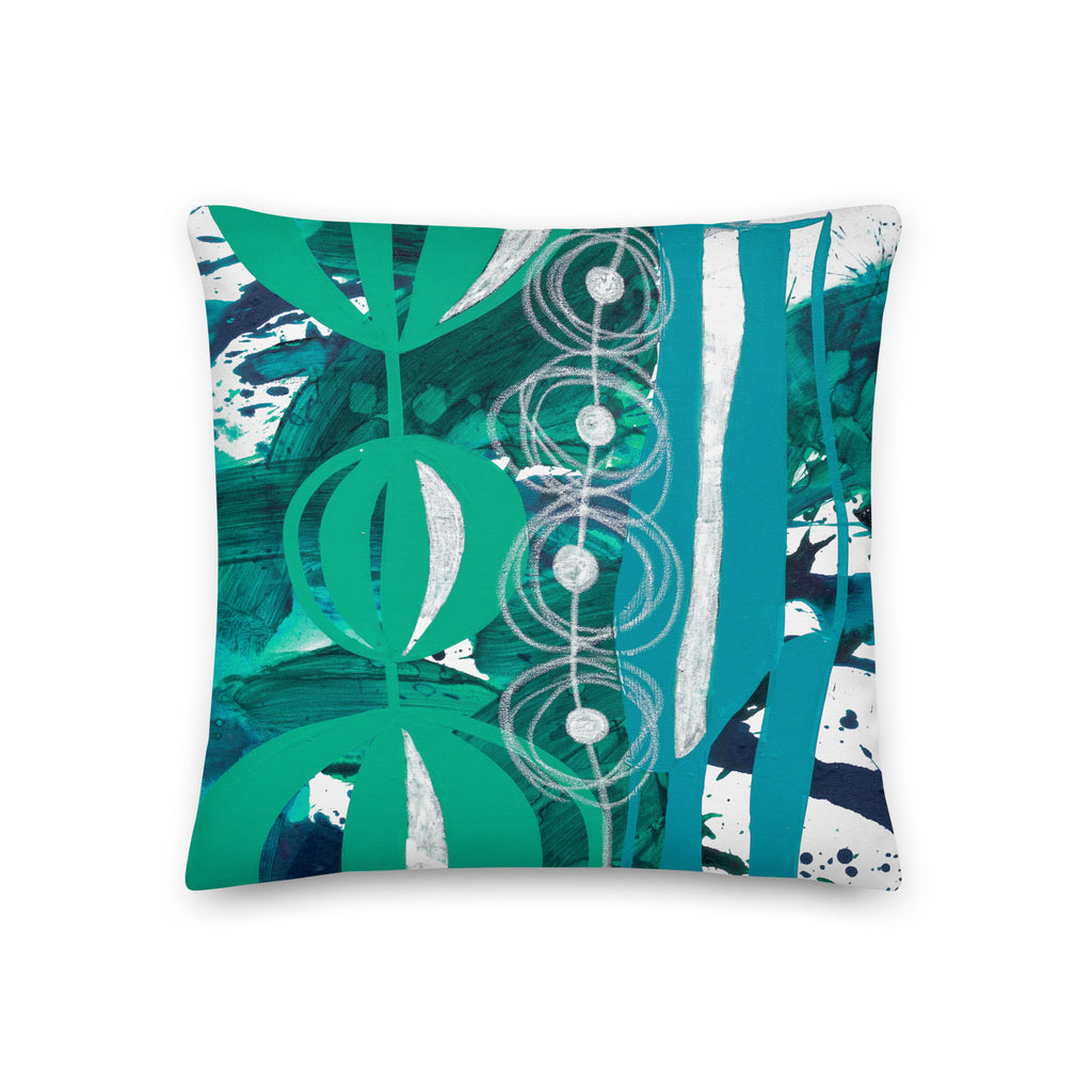 Premium Pillow "Aquamarine & Teal  2"