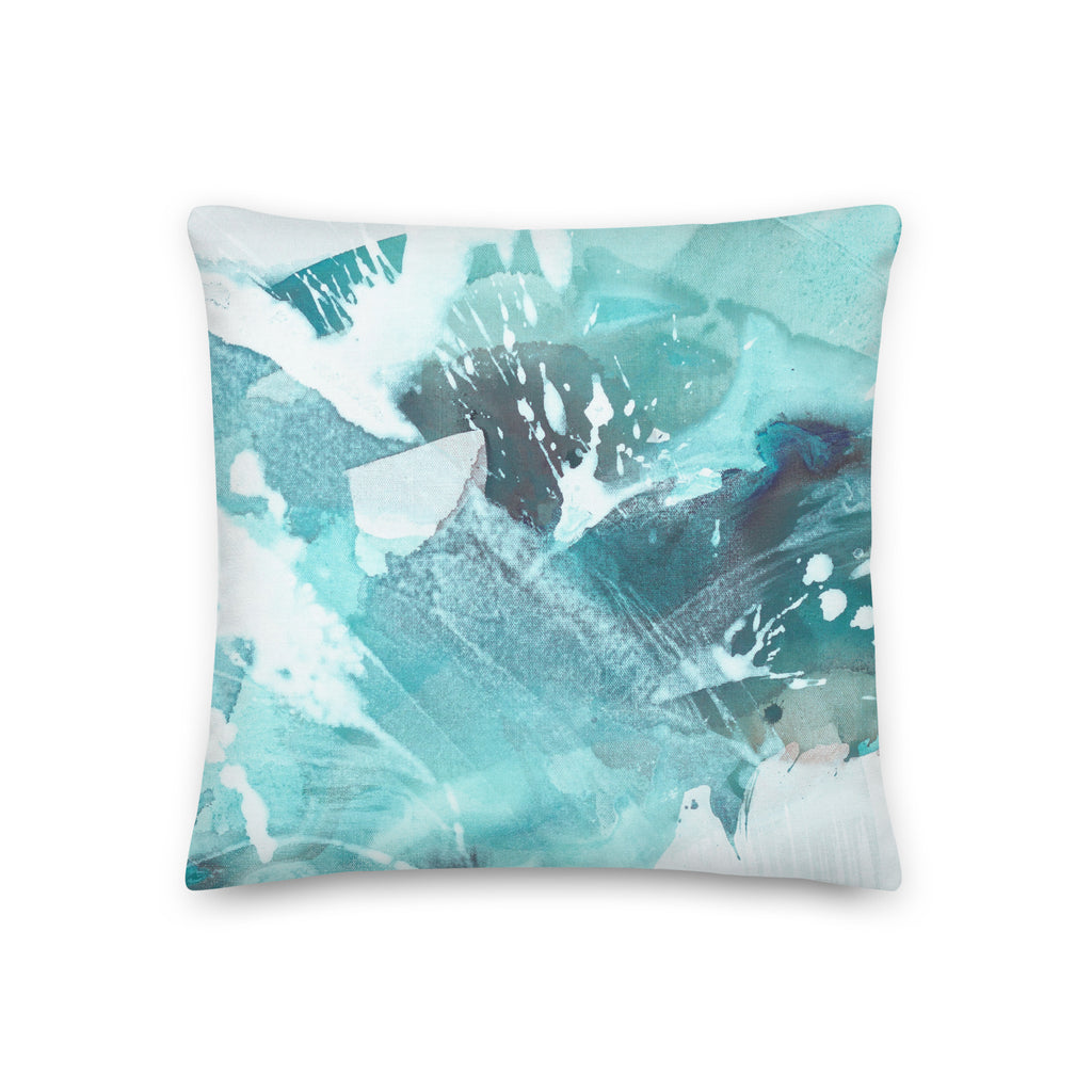 Premium Pillow "Aquatic Sea Glass Aqua"