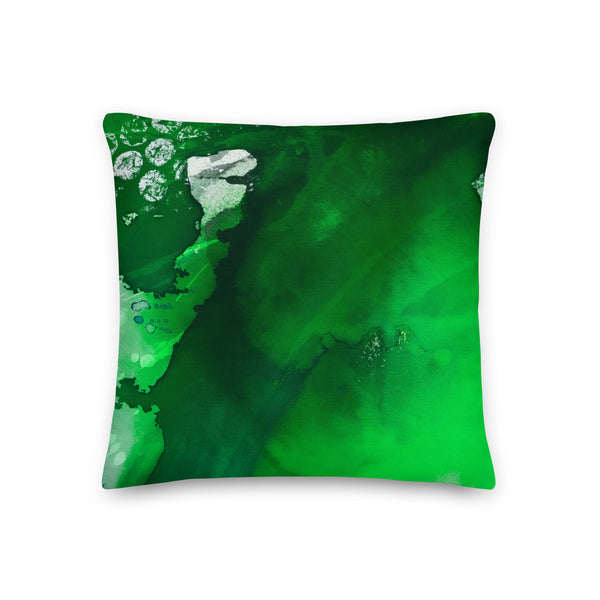Premium Pillow "Emerald & Gray"