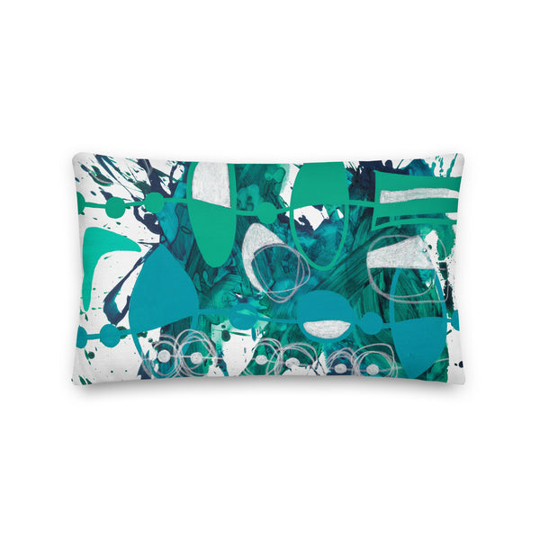 Premium Pillow "Aquamarine & Teal 3"