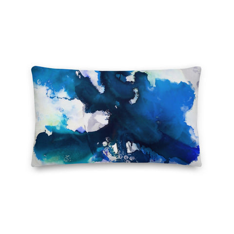 Premium Pillow "Tropical Waters - Nautical" Blues & Grays