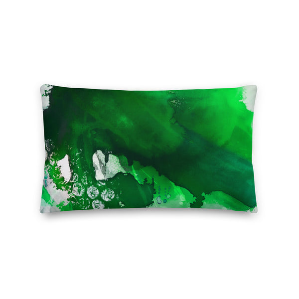 Premium Pillow "Emerald & Gray"