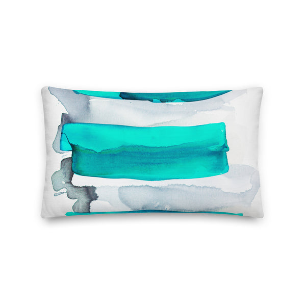 Premium Pillow "Sea Glass - 1 light aqua"