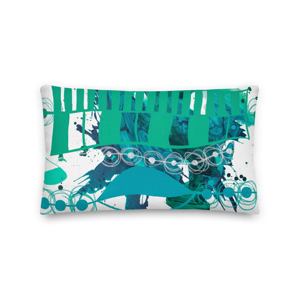 Premium Pillow "Aquamarine & Teal 1"