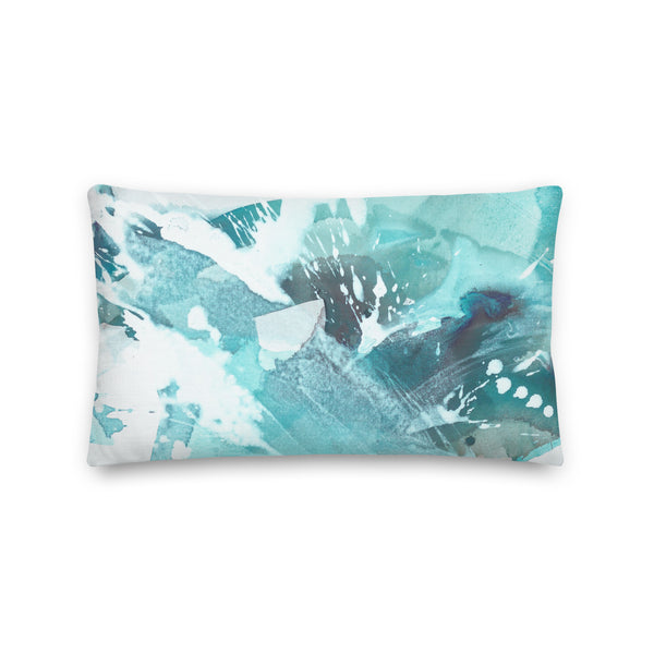 Premium Pillow "Aquatic Sea Glass Aqua"
