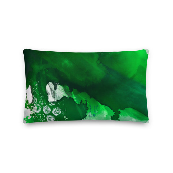 Premium Pillow "Emerald & Gray"