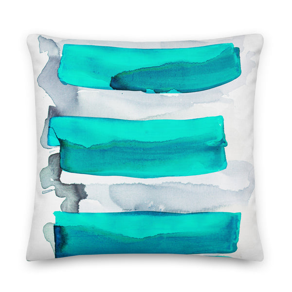 Premium Pillow "Sea Glass - 1 light aqua"