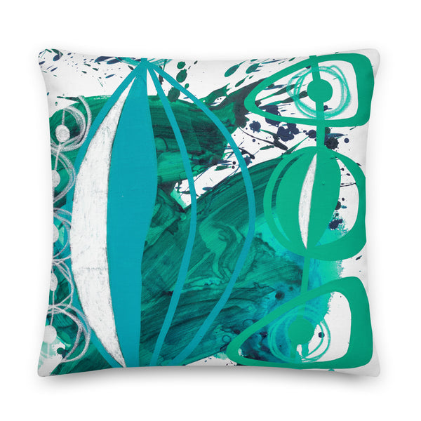 Premium Pillow "Aquamarine & Teal  4"