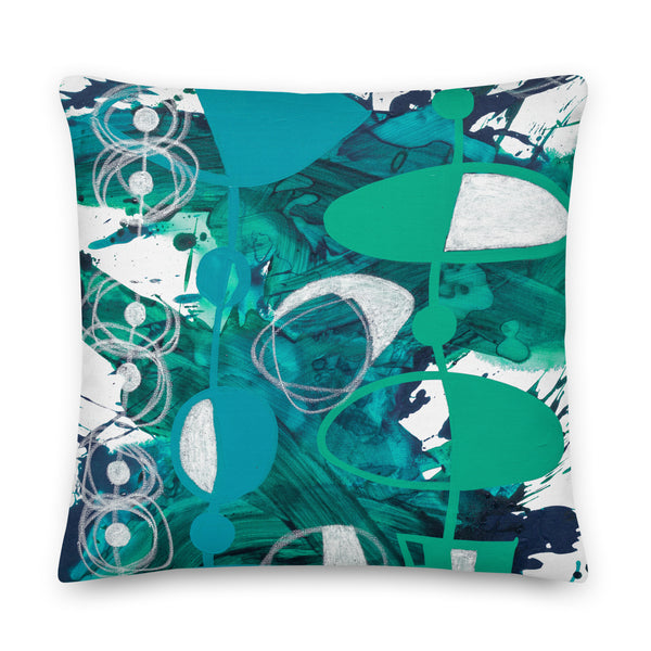 Premium Pillow "Aquamarine & Teal 3"