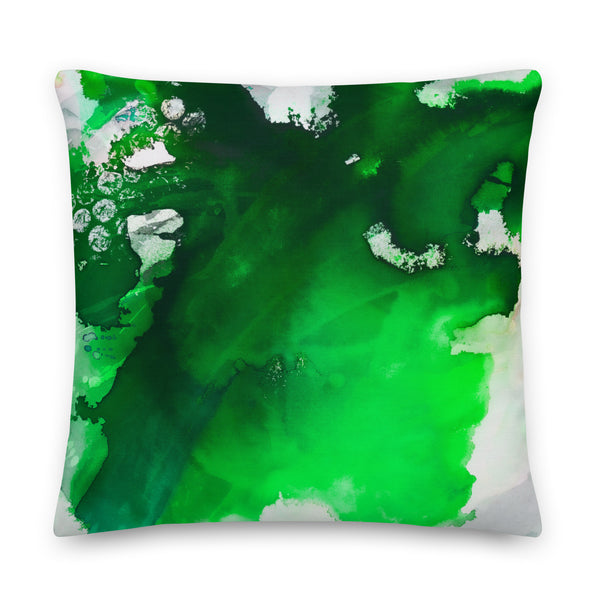 Premium Pillow "Emerald & Gray"