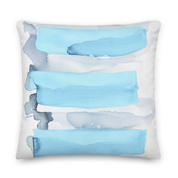 Premium Pillow "Sea Glass - 1 Serene Blue"