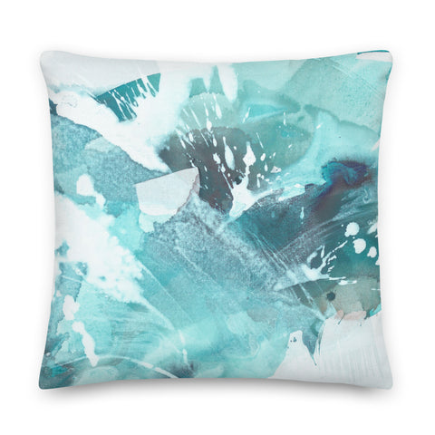 Premium Pillow "Aquatic Sea Glass Aqua"