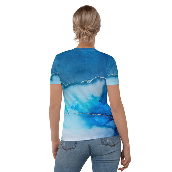 Women's T-shirt "Beautiful Marble - blue"