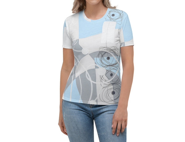 Women's T-shirt "Sky Blue & Gray -1"