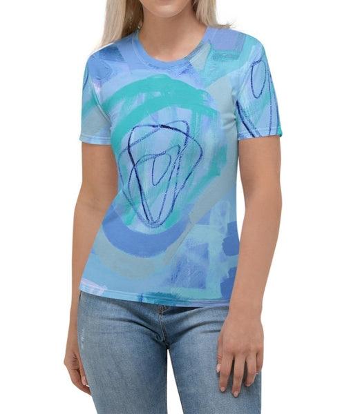 Women's T-shirt "Periwinkle & Aquamarine - 2"