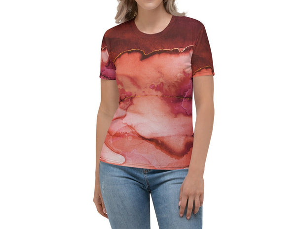 Women's T-shirt "Beautiful Marble - Garnet"