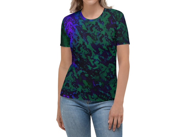 Women's T-shirt "Happy Colors - Evergreen & Violet"
