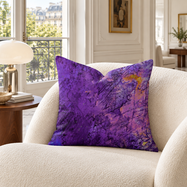 Amethyst pillow in a Paris salon