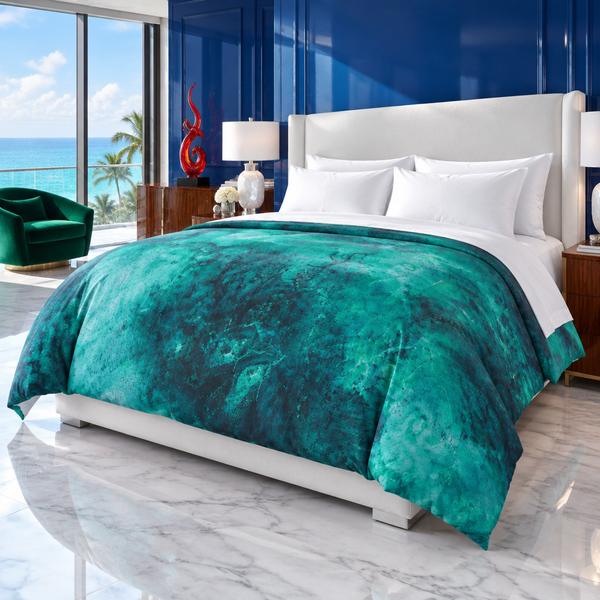 Aquatic 2 Emerald in a cobalt Miami collector’s penthouse