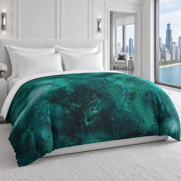 Aquatic 2 Emerald in a cool-white lakefront suite