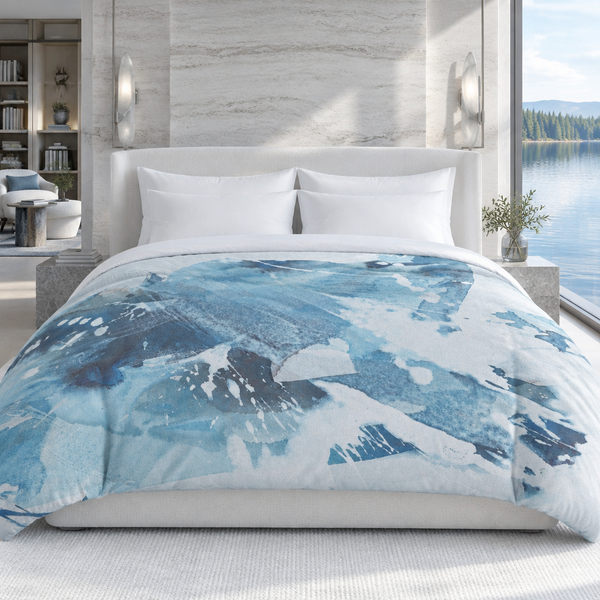 Aquatic 3 Blue Waters in a cool-white lakeside villa suite