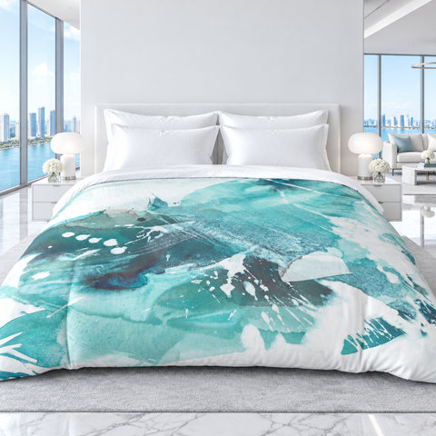 Aquatic 3 Sea Glass Aqua in a cool-white luxury penthouse suite