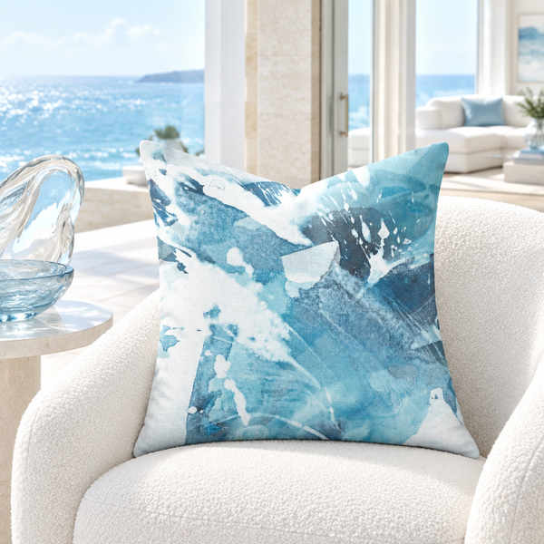Aquatic Blue Waters in a light-blue waterside room