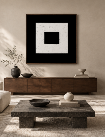 "Black & White" Original Modern Abstract Painting