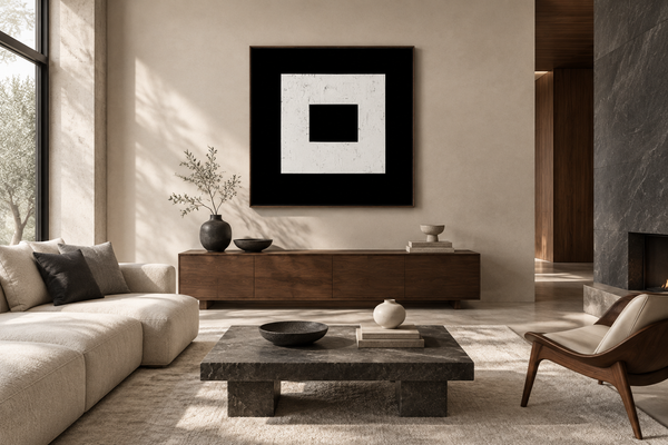 "Black & White" Original Modern Abstract Painting