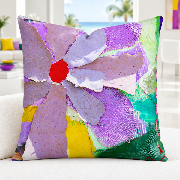 Bright crisp-white minimalist luxury suite, showing more of the pillow #1 - Modern Flower