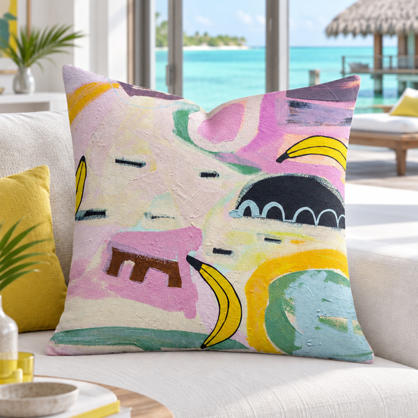 Bright crisp-white modern Maldives resort suite, close-up #2 - Going Bananas