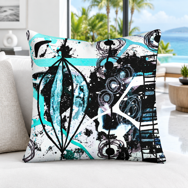 Bright white modern Phuket resort suite - Modern Black White & Aqua