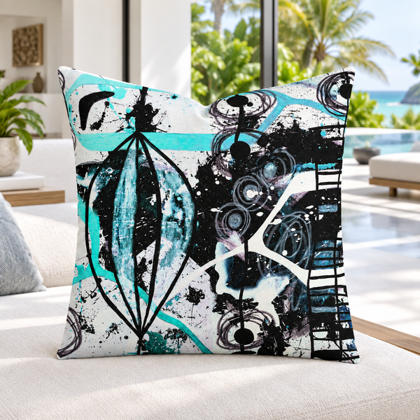 Bright white modern Phuket resort villa - Modern Black White & Aqua