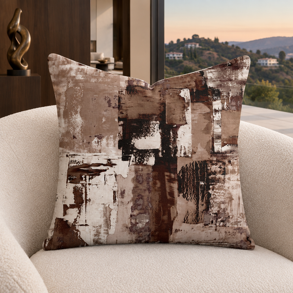 Chocolate 1 pillow in a Hollywood Hills room at sunset