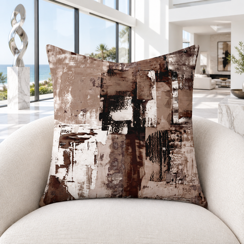 Chocolate pillow in a Malibu art residence