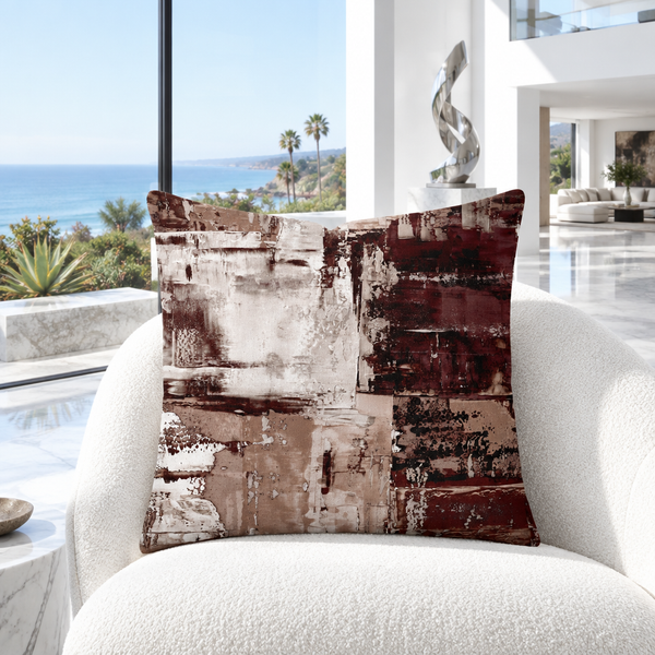 Chocolate pillow in a Malibu art residence