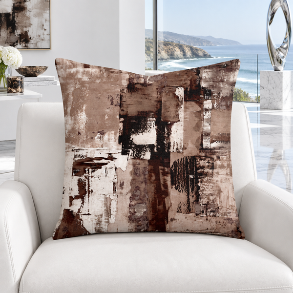 Chocolate pillow in a Malibu cliffside glass mansion