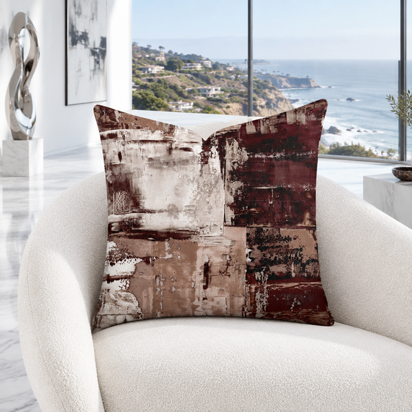 Chocolate pillow in a Malibu cliffside glass mansion
