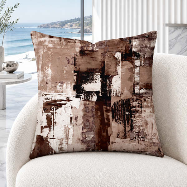 Chocolate pillow in an oceanfront Malibu collector mansion