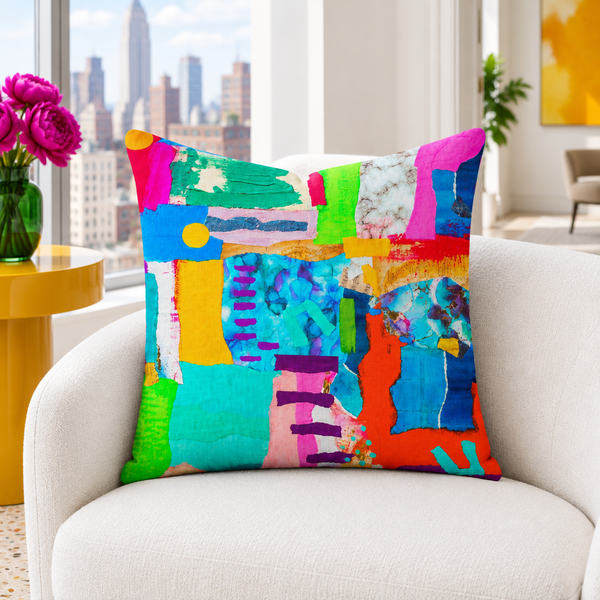 City loft with colorful details
