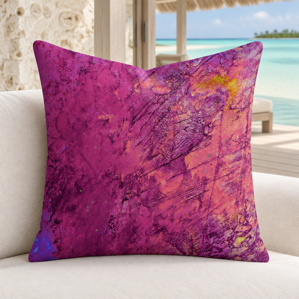 Close-up pillow in a bright Maldives beach villa