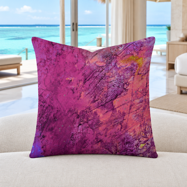 Close-up pillow in a bright Maldives overwater suite