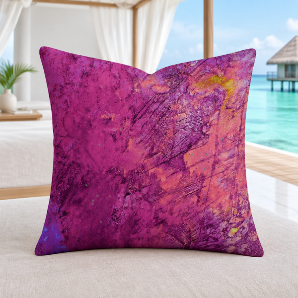 Close-up pillow in a modern Maldives overwater villa
