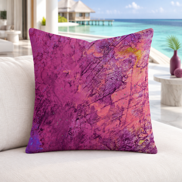 Close-up pillow with restrained matching accents in a Maldives resort